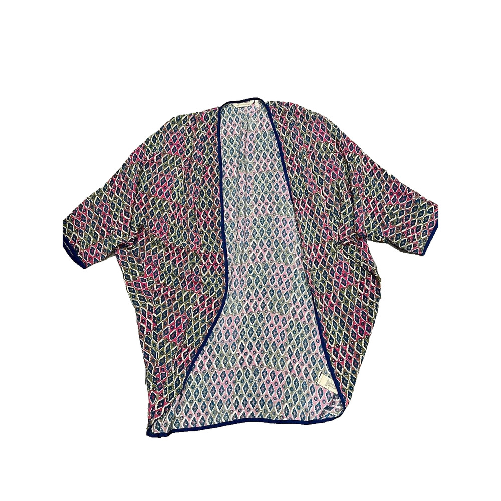 Soft Surroundings Alina Cocoon top silky boho Topper Multi Ikat S/M A007091 - Picture 3 of 8